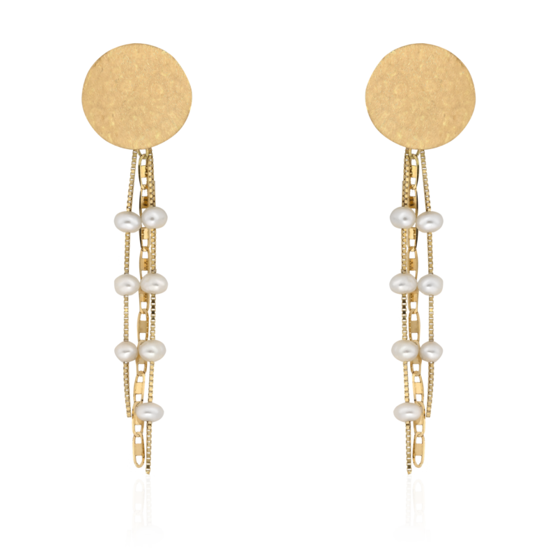 BRINCO OURO 18K COM PÉROLAS