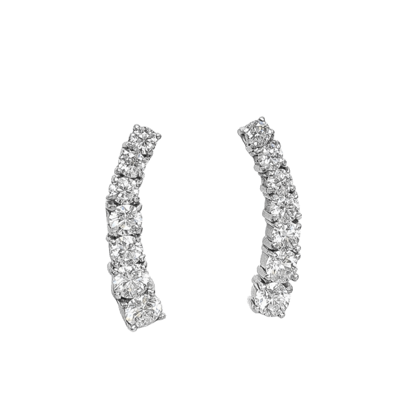BRINCO EARCUFF OURO BRANCO COM MOISSANITES