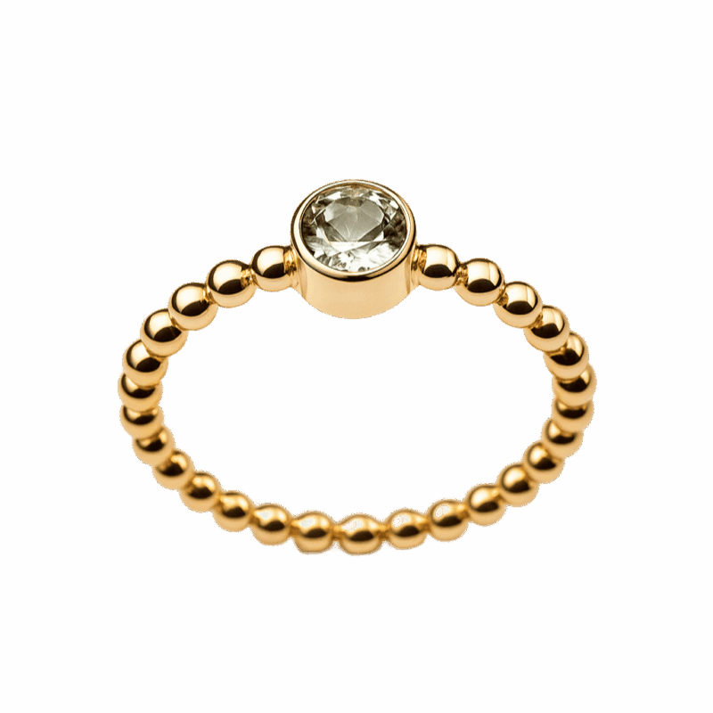 ANEL EM OURO 18K COM TURMALINA