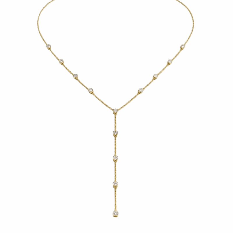 COLAR EM OURO 18K GRAVATINHA COM DIAMANTES